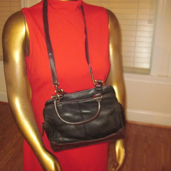 Vintage LIZ CLAIBORNE Leather Shoulder Purse Bag - Picture 2 of 6